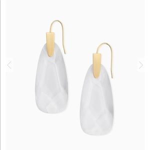 Kendra Scott maize clear glass drop earrings